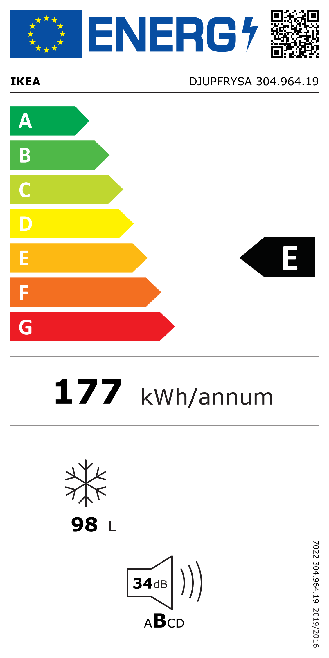 Energy Label Of: 30496419